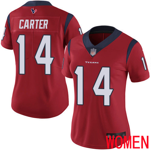 Houston Texans Limited Red Women DeAndre Carter Alternate Jersey NFL Football 14 Vapor Untouchable